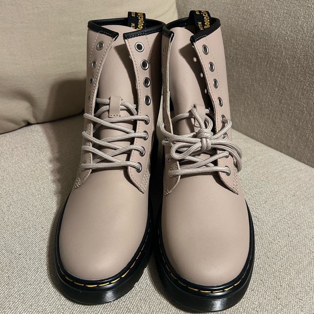 Dr. Martens Light Tan Lace-Up Boots Women’s